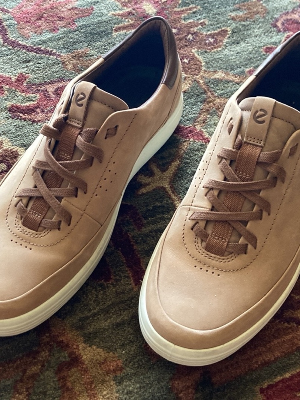 Ecco Men's Leather Sneakers - Light Brown